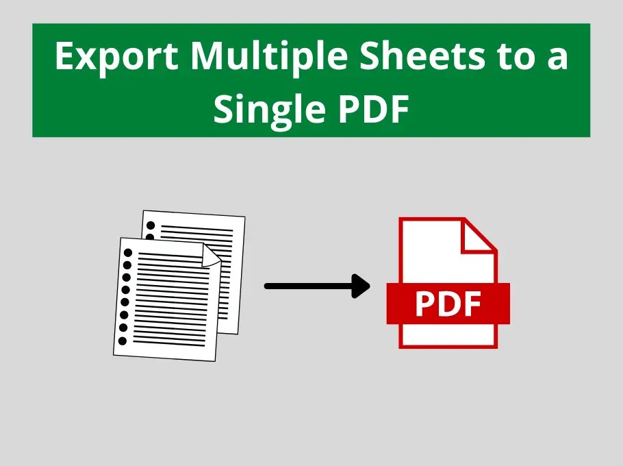 Export Multiple Sheets to a Single PDF Excel VBA Computergaga