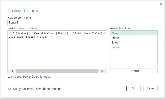 IF Functions in Power Query Including Nested IFs