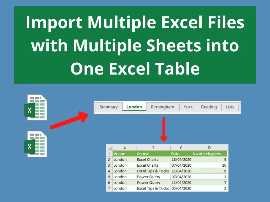 Import Multiple Excel Files with Multiple Sheets in Excel