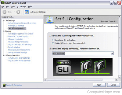 How to Enable or Disable NVIDIA SLI Mode