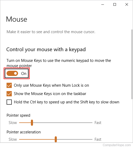 How to Move the Mouse Cursor With the Keyboard in Windows