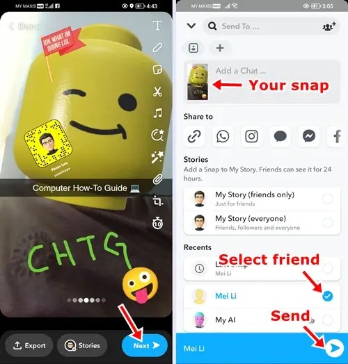 How to Create and Send Snaps on Snapchat