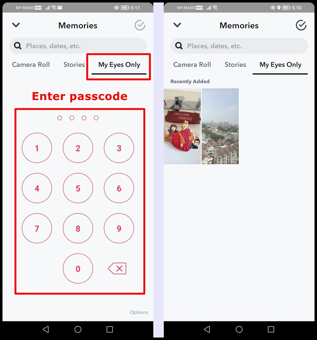 How to Hide Snaps in "My Eyes Only" on Snapchat