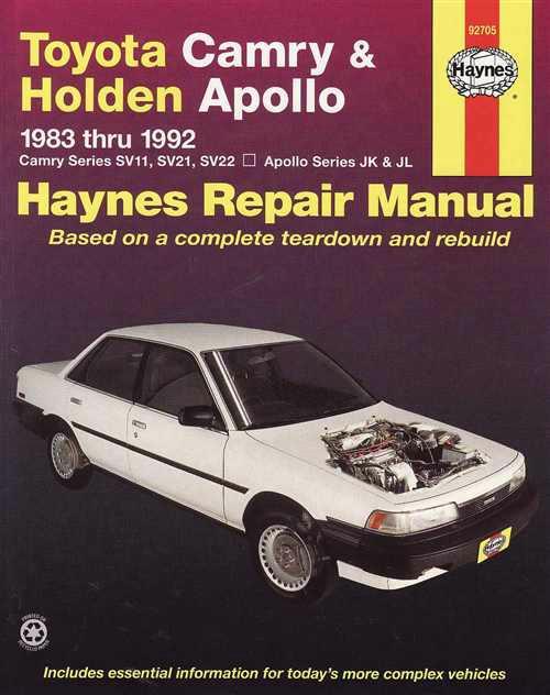 Toyota Camry & Holden Apollo 1983 1992 Haynes Owners