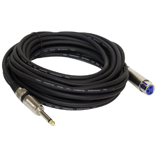 CPPMJL30 30' Professional Microphone Cable 1/4" Phono Male to XLR