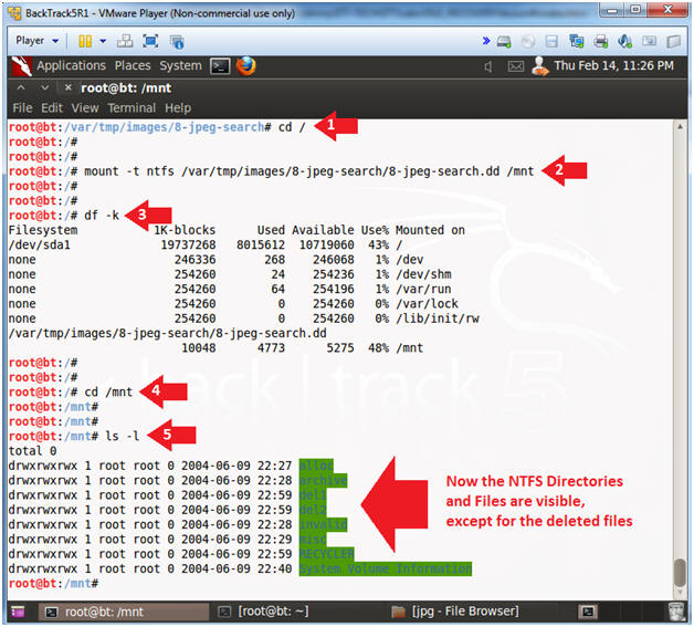 Foremost Lesson 1 Recovering Pictures from a NTFS File System