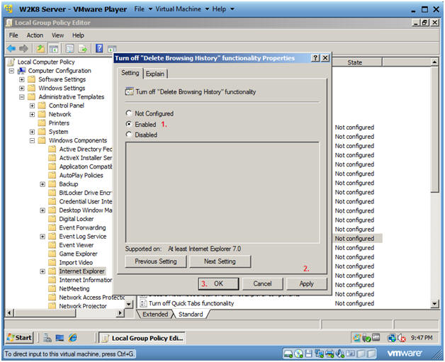 Windows 2008 Server Lesson 9 Configuring Explorer Group Policy