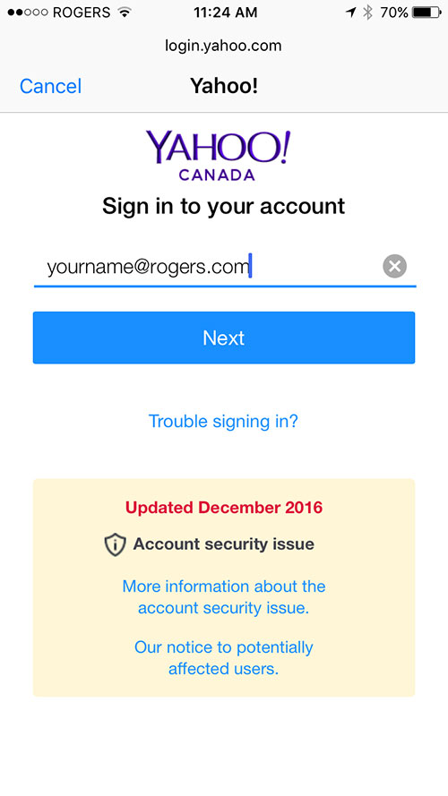 How do I set up iPhone or iPad to get my Rogers emails?
