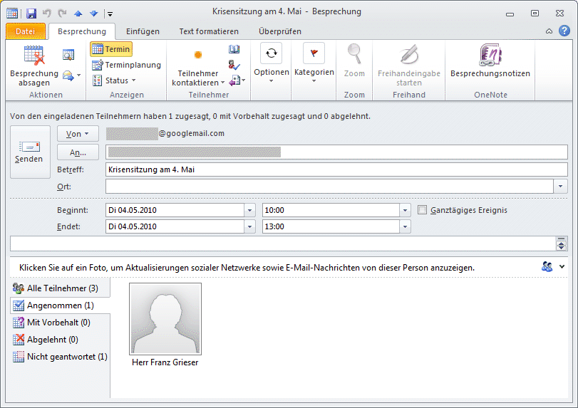 Outlook 2010 bringt verbesserte Besprechungsanfragen mit computerwissen.de