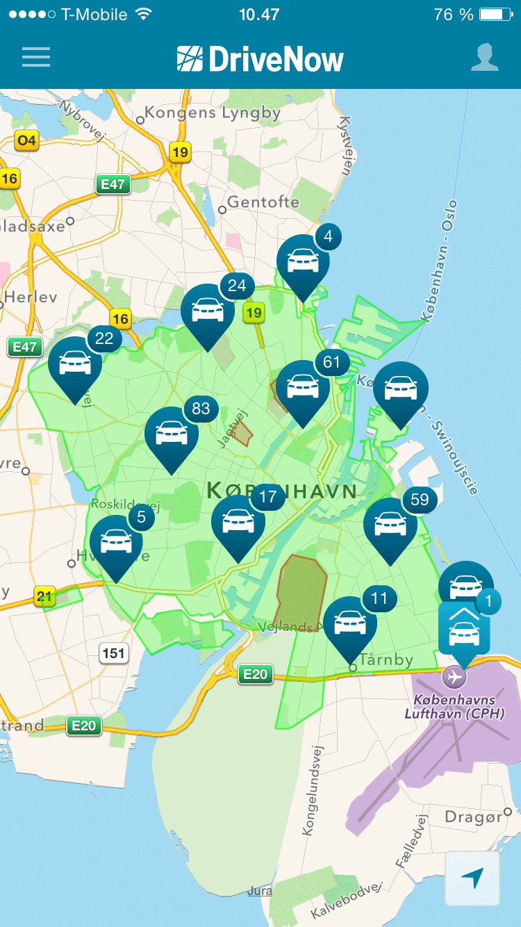 Drivenow Hamburg Karte Drivenow Kort Kort