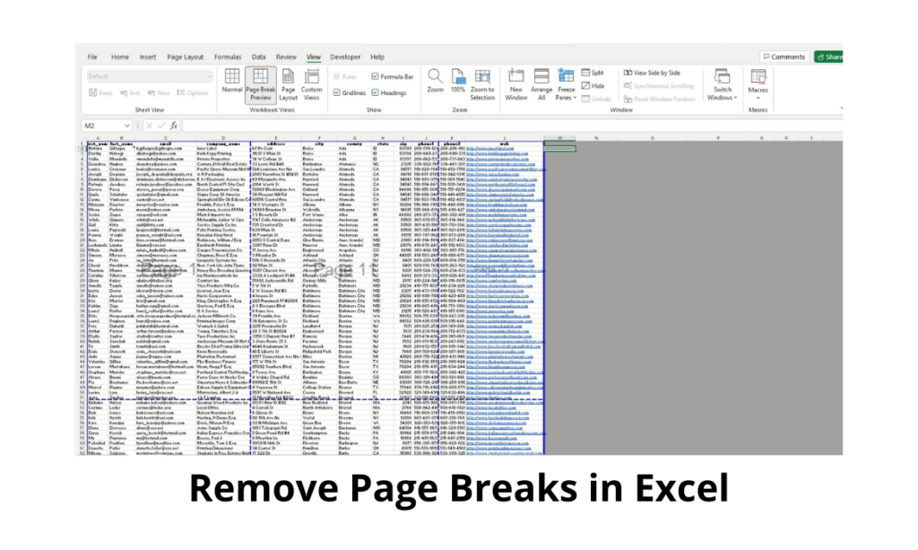 Remove Page Breaks in Excel (View Page breaks & Delete them)