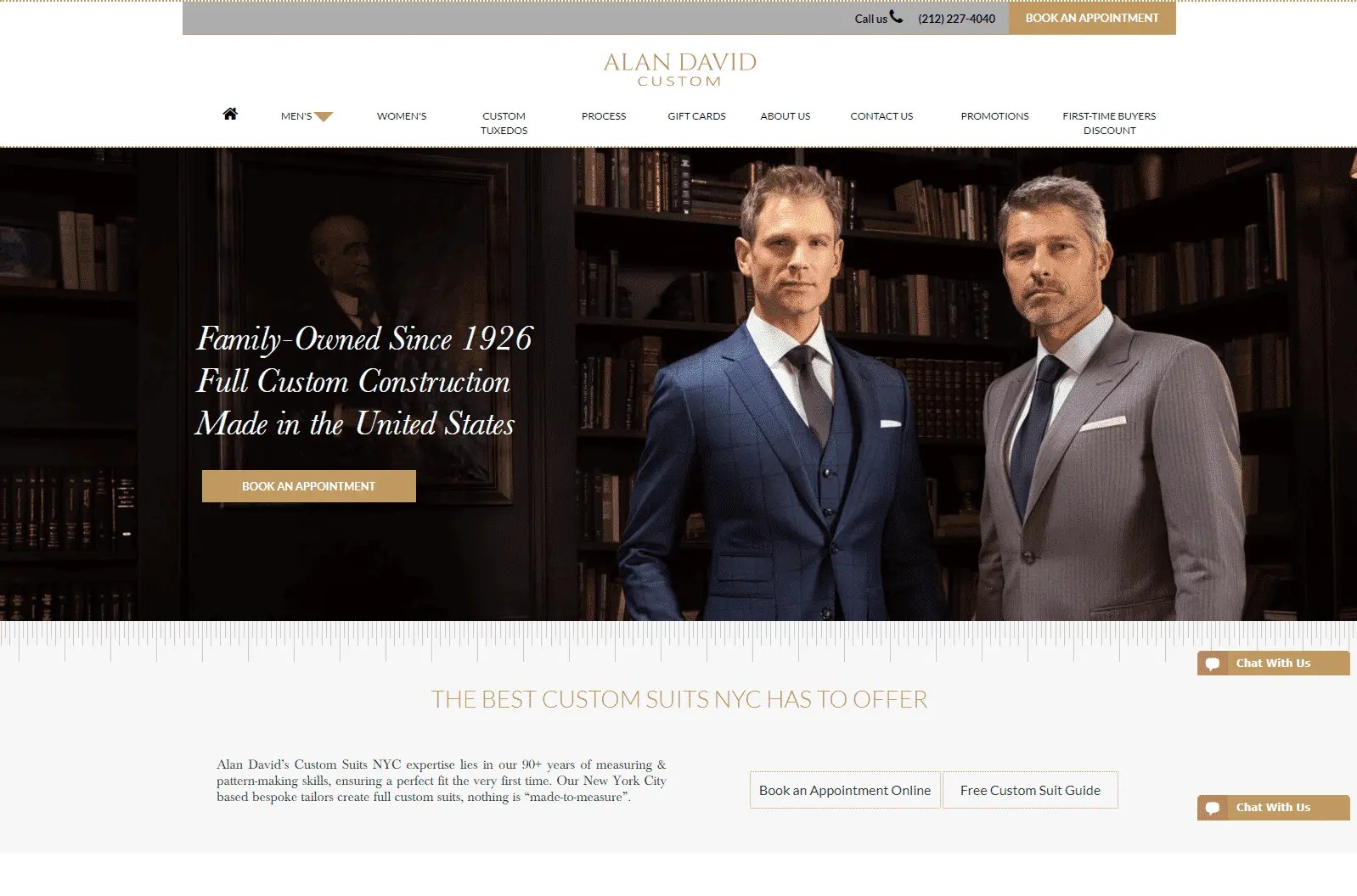 Alan David Custom Top Rated Custom Suits NYC Tailor