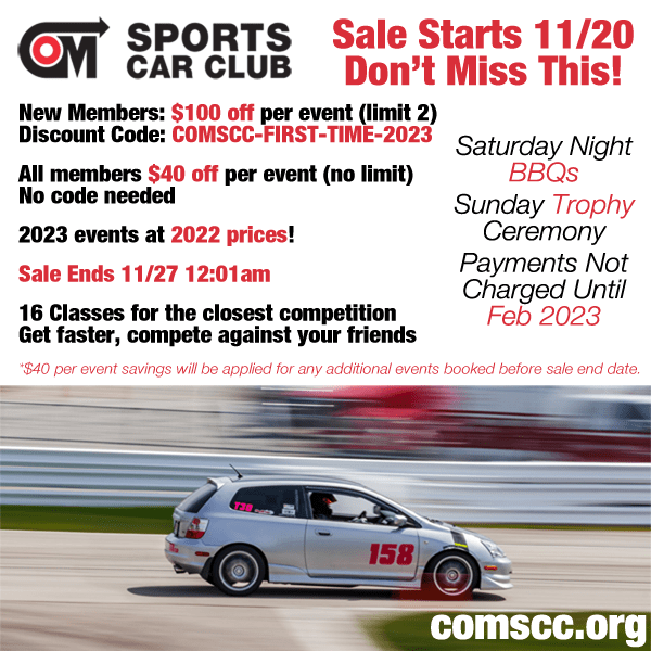 November 2023 Current Events: Us News Early Bird Gets the Race Track! COM Sports Car Club