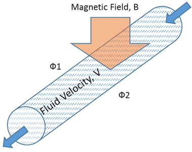 Measurement of Blood Flowrate in Large Blood Vessels Using Magnetic
