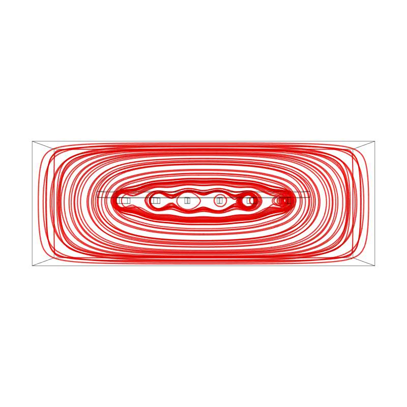2D field streamline plot from cut plane