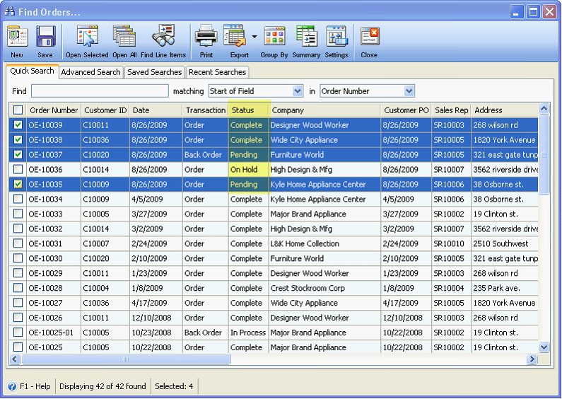Sales > How Batch Process Order works
