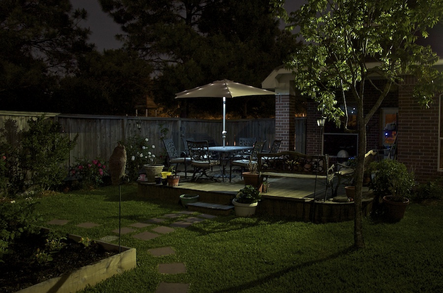 Backyard at Night