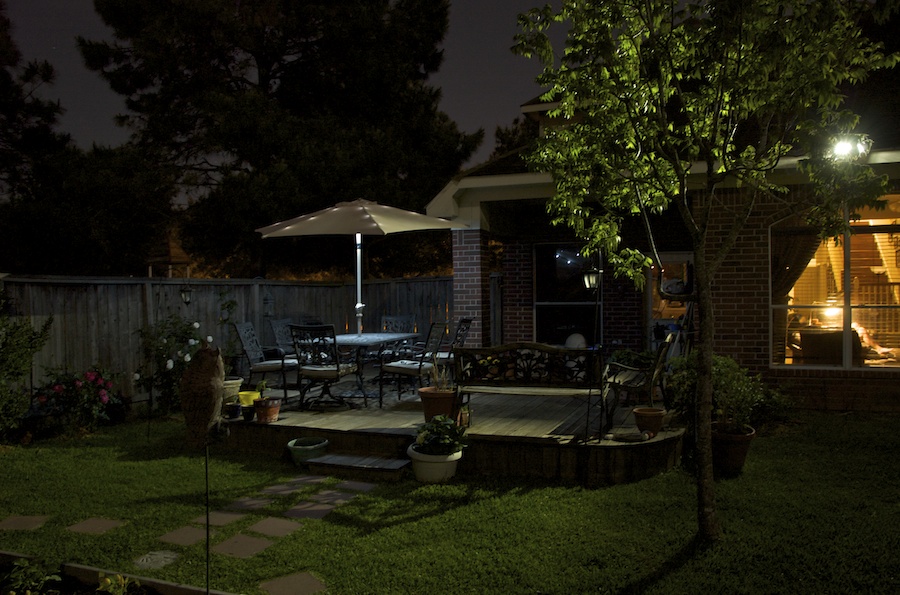 Backyard at Night