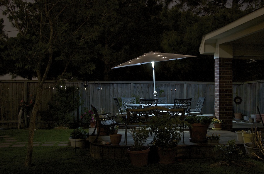 Backyard at Night