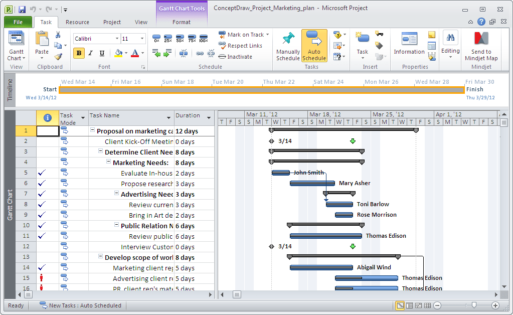 How to Import MS Project File to a Mind Map Using the Project Exchange