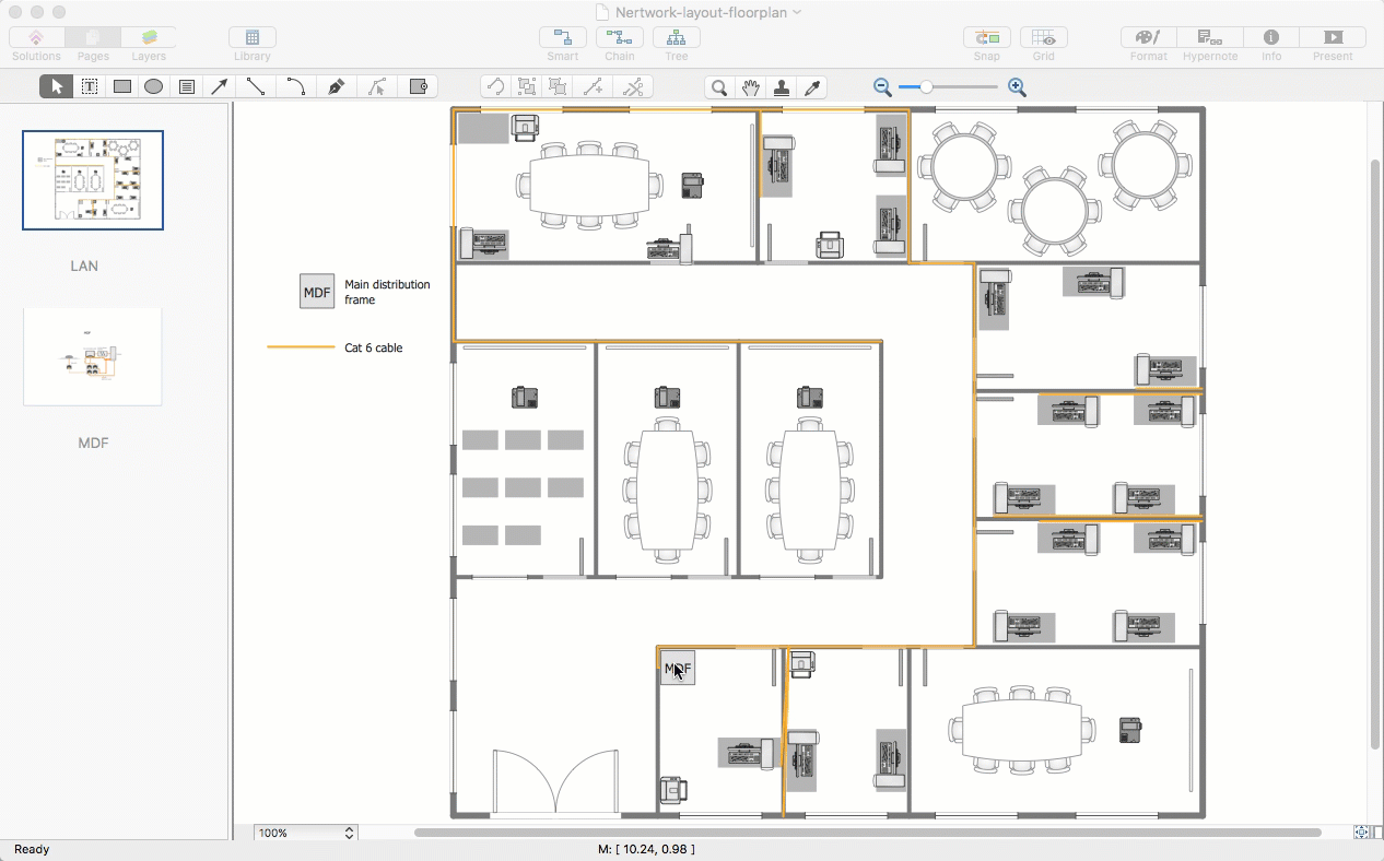 Creating a Network Layout Floor Plan ConceptDraw HelpDesk