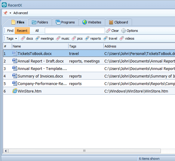 RecentX 4 Launched Launcher & Clipboard History Manager for Windows
