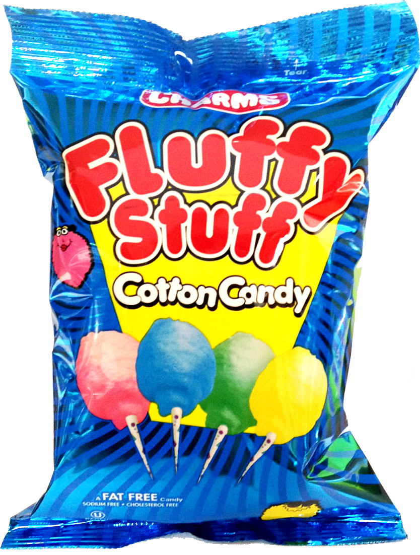 Charms Cotton Candy Fluffy Stuff, 2.5 oz Each, 24 Total