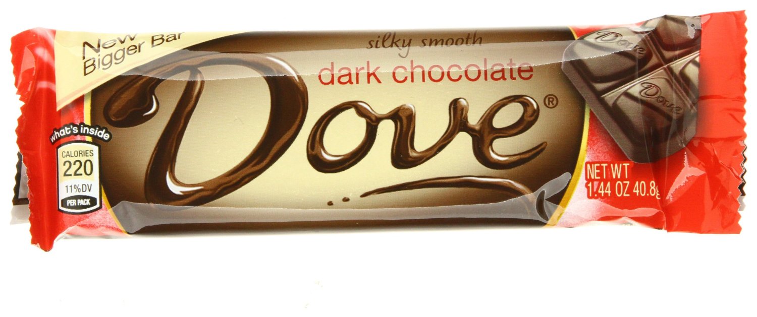 Dove Dark Chocolate Single Bars, 1.44 oz ea, 216 Total