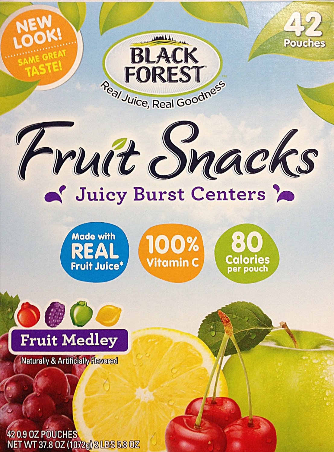 Black Forest Fruit Snacks Fruit Medley, 2.25 oz Each, 48 Bags Total