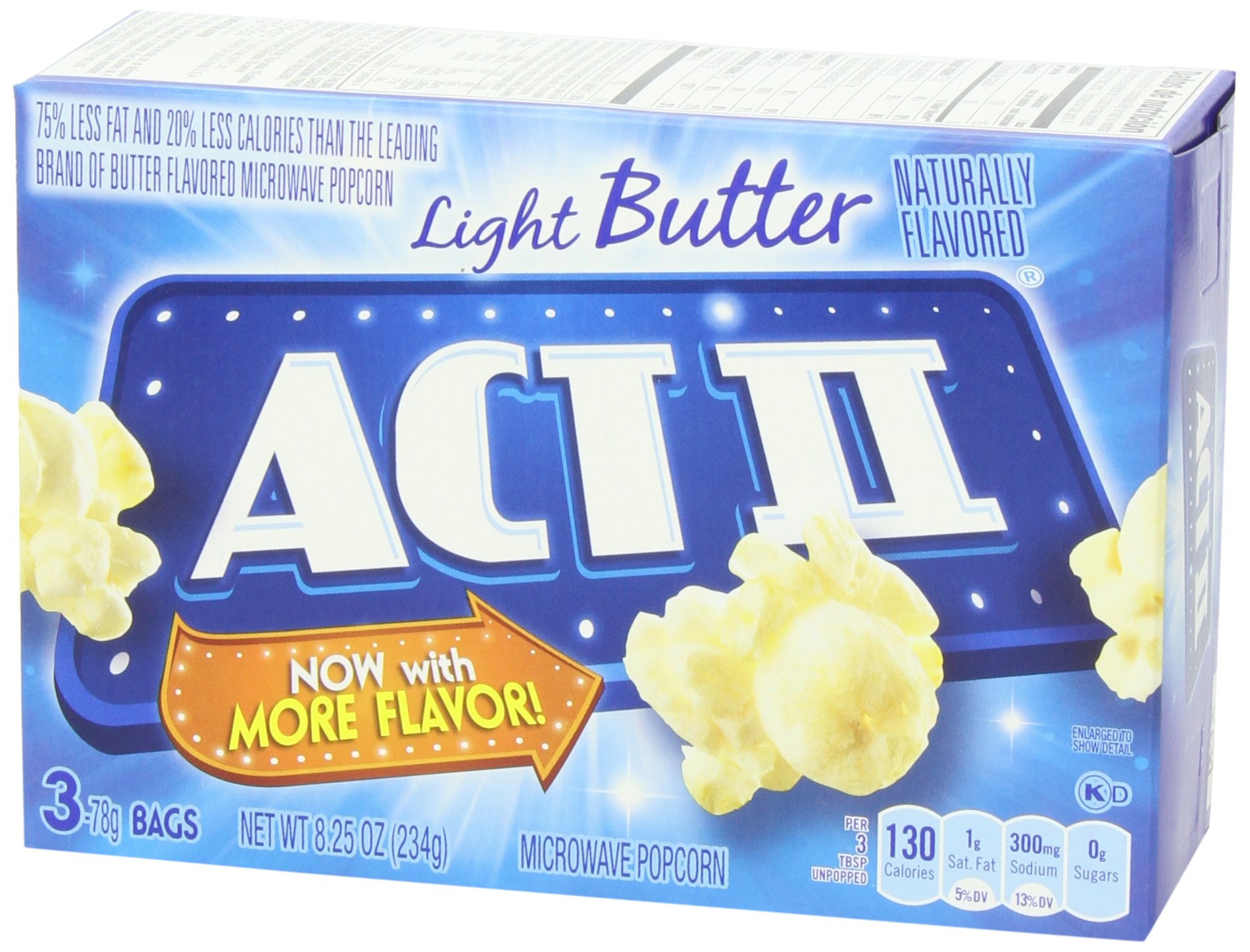 ACT II Light Butter Popcorn, 2.75 oz Each, 36 Bags Total