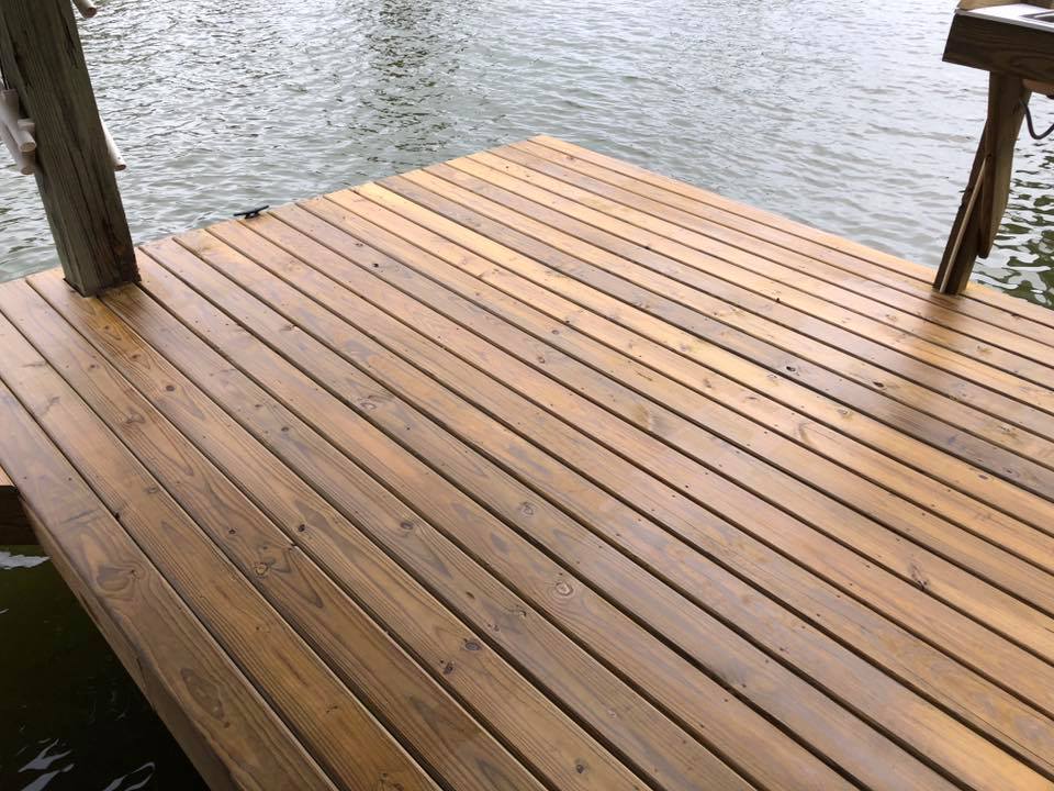 Dock Staining Conch Shell Construction