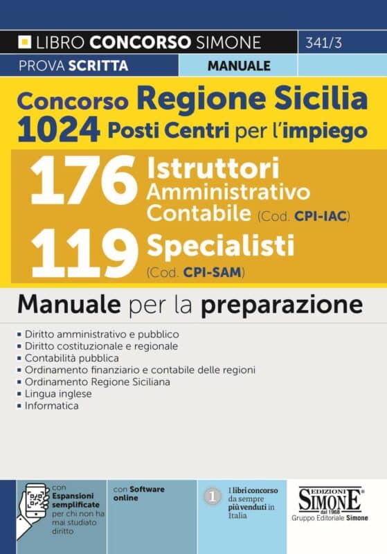 Manuale Concorso Regione Sicilia 2022 cod(RAF/TEC) per la prova scritta