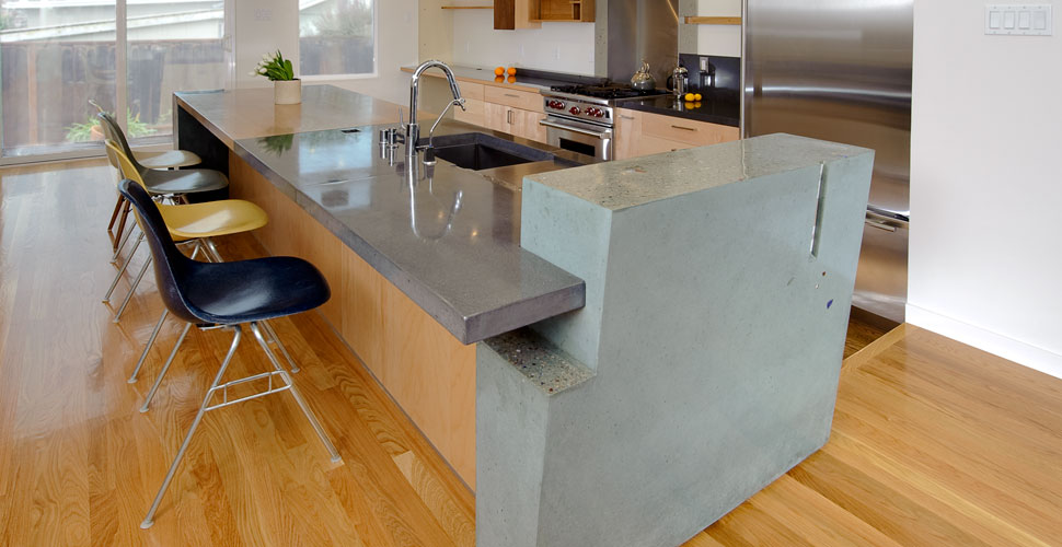 Concrete Kitchen Island and Countertop CHENG Concrete Exchange