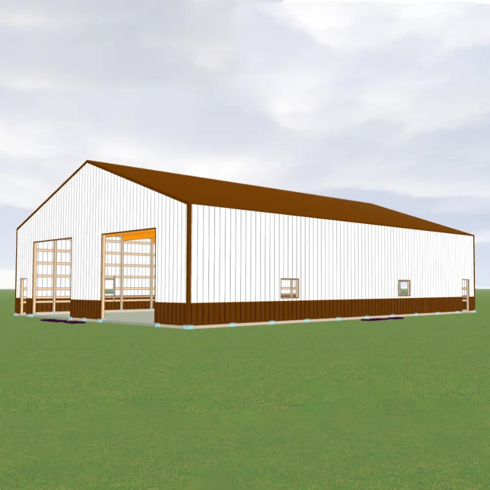 60 X 80 Pole Barn Kit Concrete Pier System