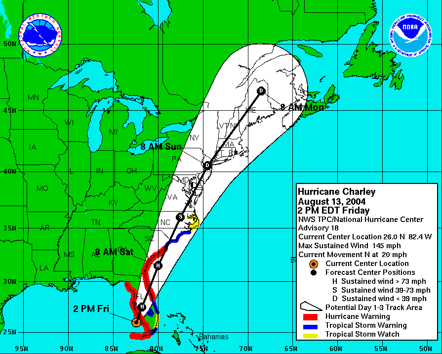 30 Hurricane Charley Path Map Maps Database Source