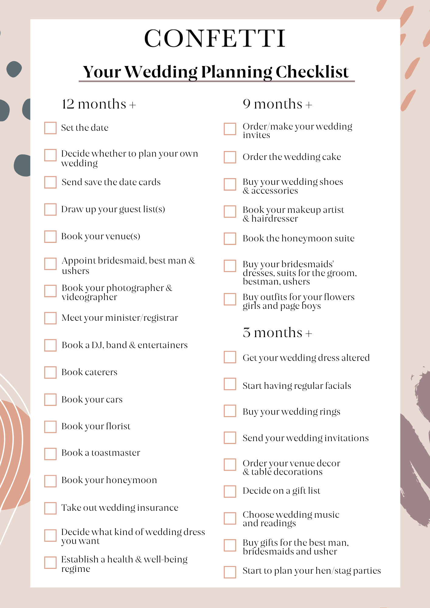 How to Plan a Wedding Your 11 Step Guide Confetti