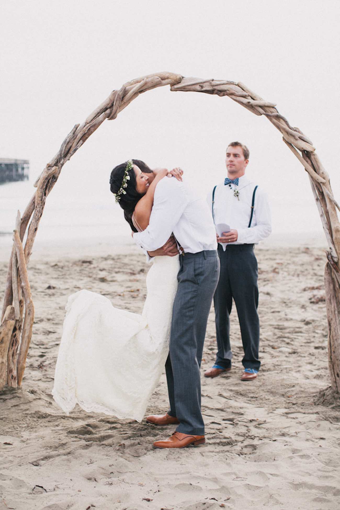 Beautiful Bohemian 'Surf Fiesta' beach wedding!