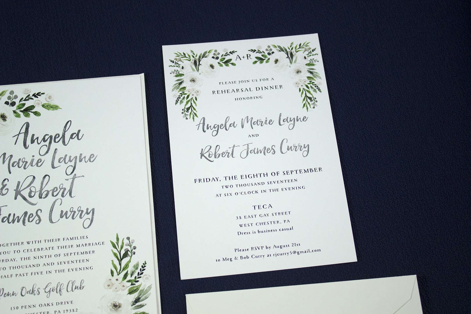 Design Inspiration Elegant Floral Wedding Invitation Suite