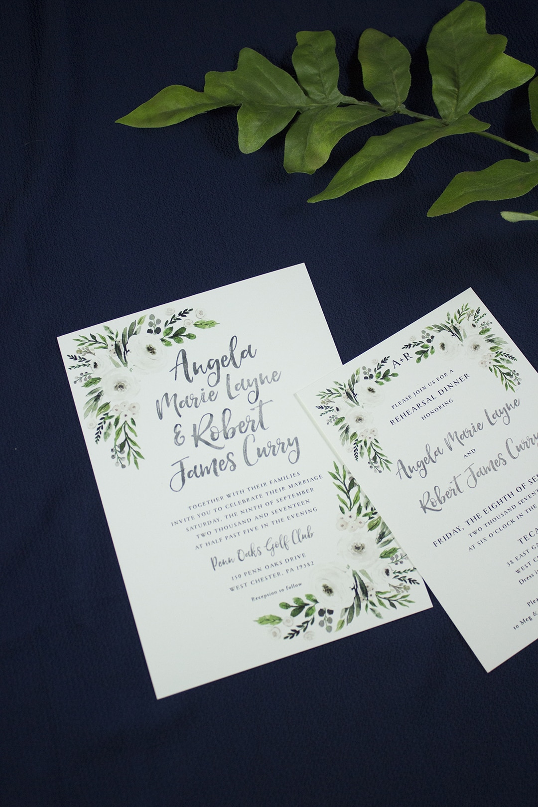 Design Inspiration Elegant Floral Wedding Invitation Suite