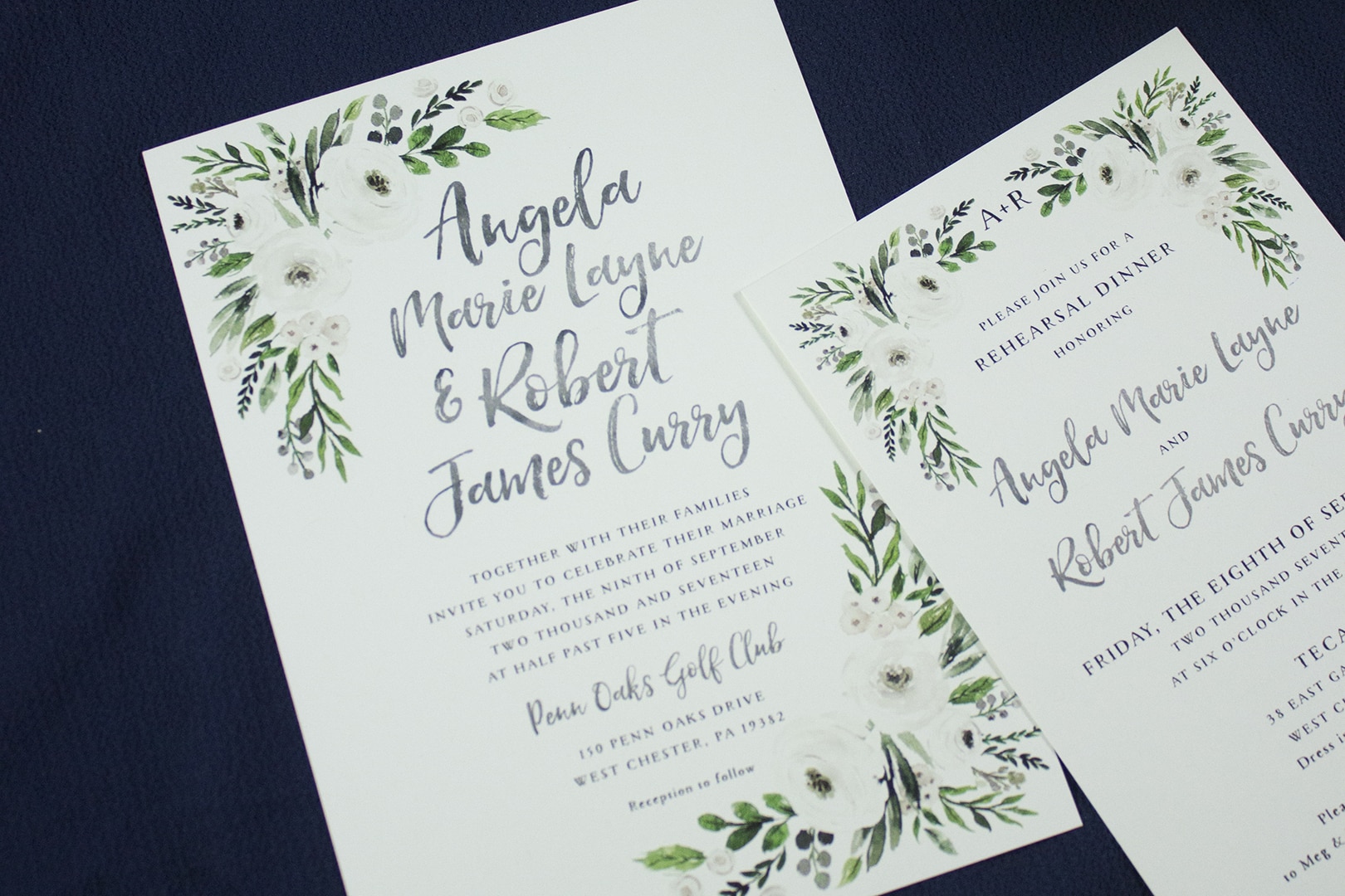 Design Inspiration Elegant Floral Wedding Invitation Suite