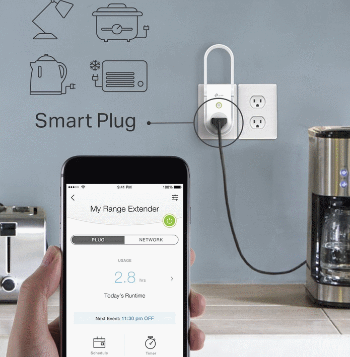 TPLink Smart Plug & WiFi Range Extender Works with Alexa & Google