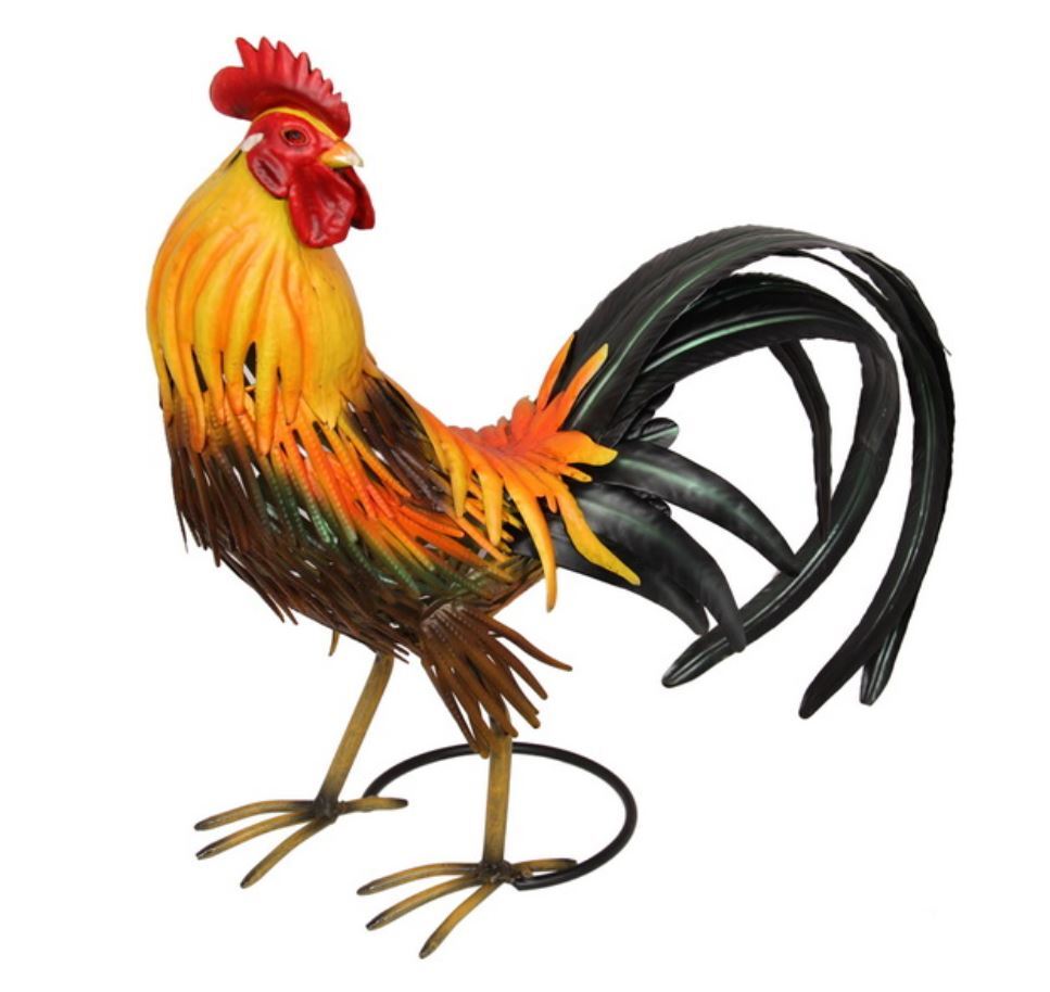 41cm rustic metal rooster art HOMEWARES & DÉCOR > DECORATOR ITEMS