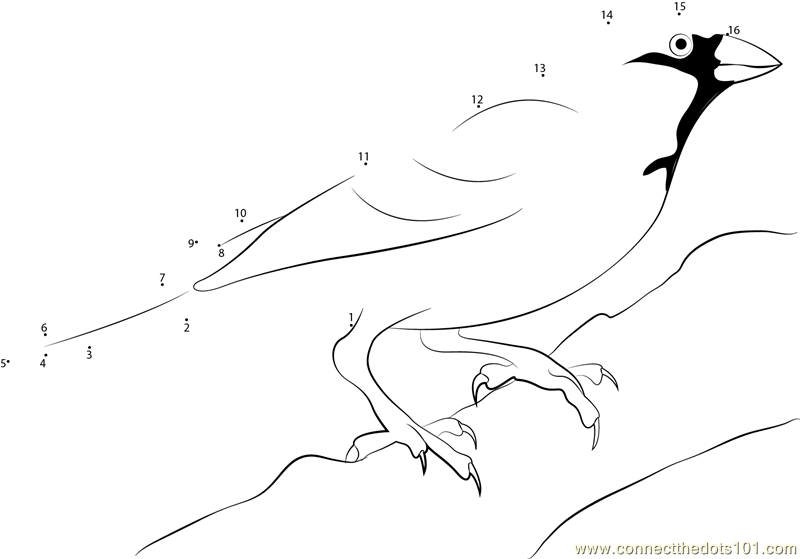 Simple Sparrow dot to dot printable worksheet Connect The Dots