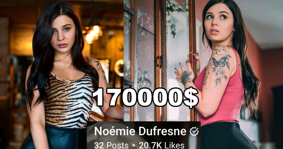 Noémie Dufresne s'est fait 170000$ en même pas 1 mois sur OnlyFans