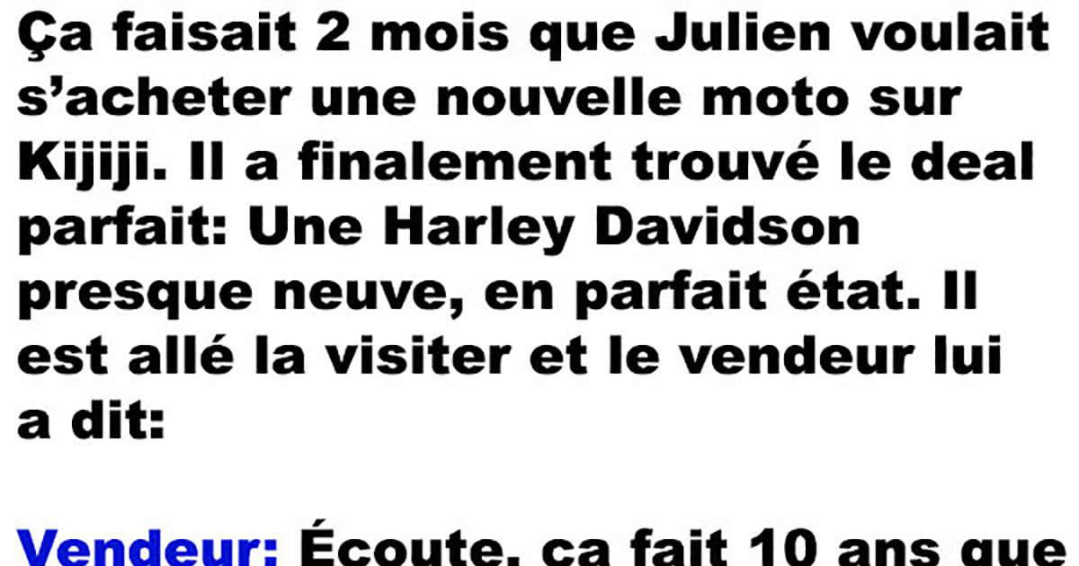 L'homme au Québec qui obtient enfin sa nouvelle Harley Davidson