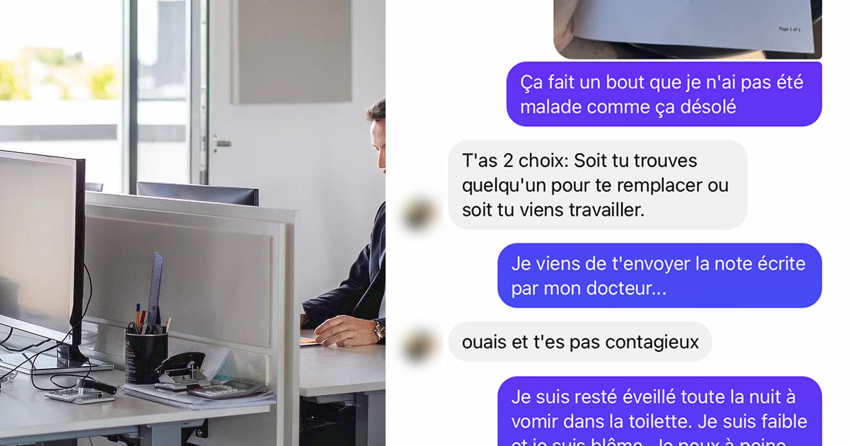 Un homme a perdu sa job après 3 ans car il était malade et ne pouvait