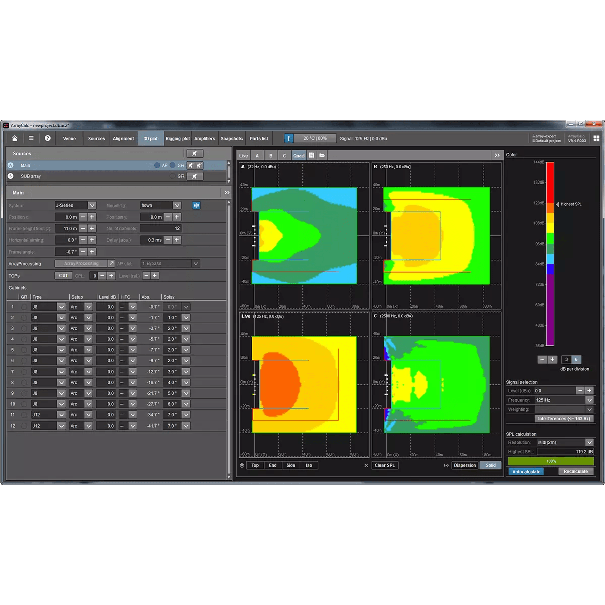 The whole art of simulation d&b ArrayCalc and HeadroomCalc