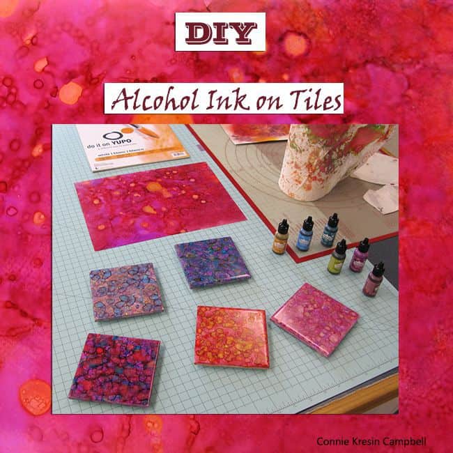 Alcohol Ink On Tiles Tutorial • Freemotion by the River