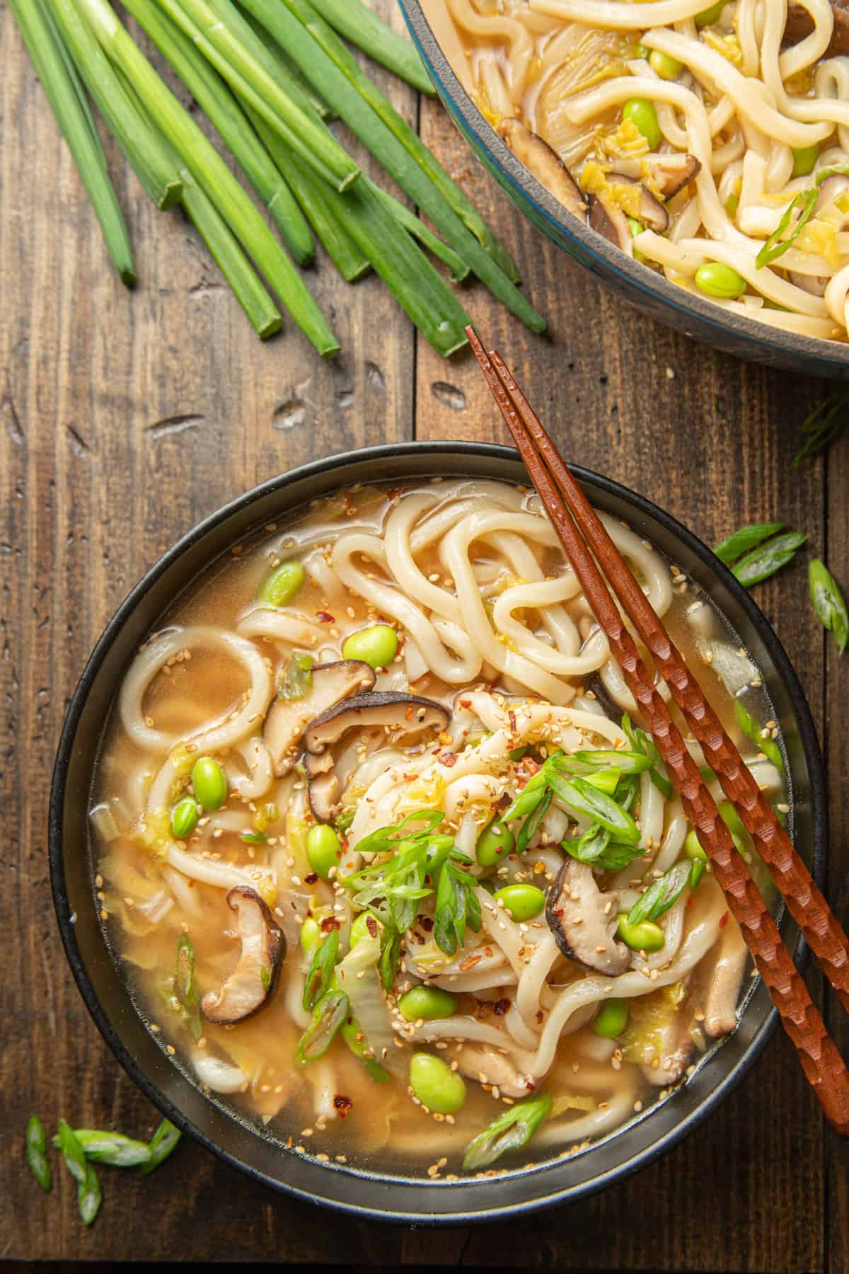 Udon Noodle Soup with Miso Broth Connoisseurus Veg