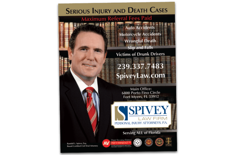 Spivey Law Firm Ad CONRIC pr + marketing